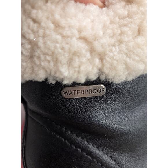 Royal Canadian Boots Size 10 Black Lethbridge Waterproof Leather Shearling Zips - Picture 6 of 15